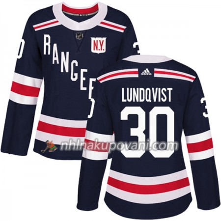 New York Rangers Dresy Henrik Lundqvist 30 2018 Winter Classic Adidas Modrá Authentic - Dámské